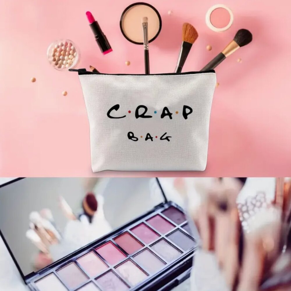 "CRAP BAG" Canvas Cosmetic Bag - Picture 5 of 7
